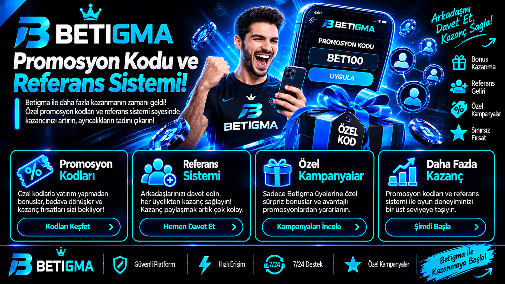 Betigma Promosyon Kodu ve Referans Sistemi