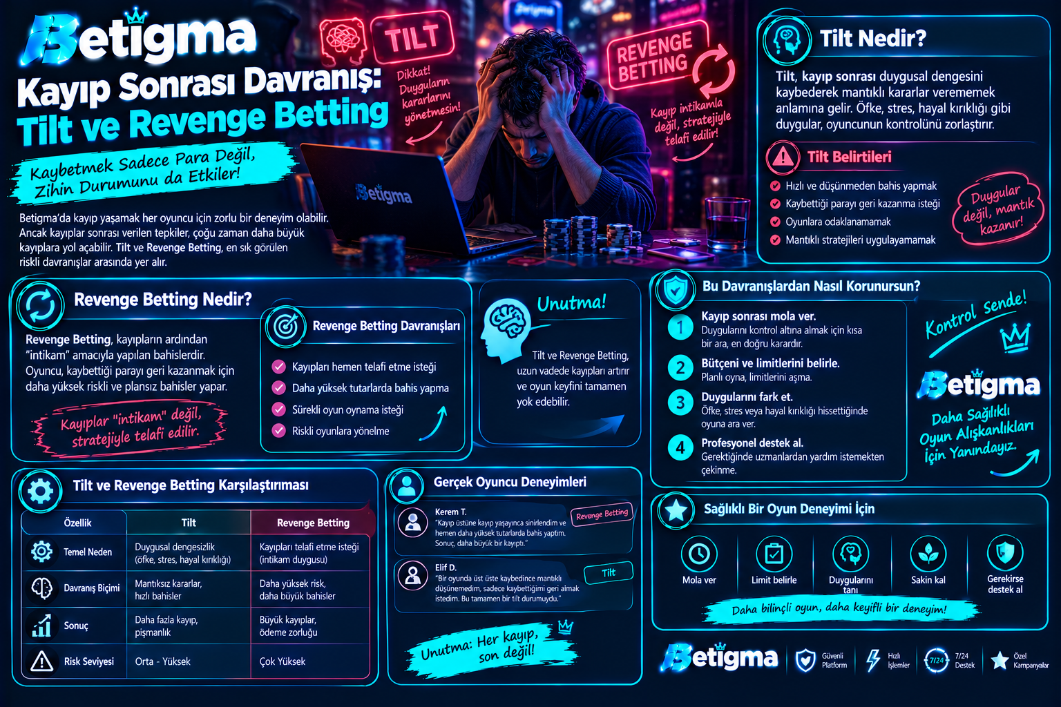 Betigma Kayıp Sonrası Tilt ve Revenge Betting