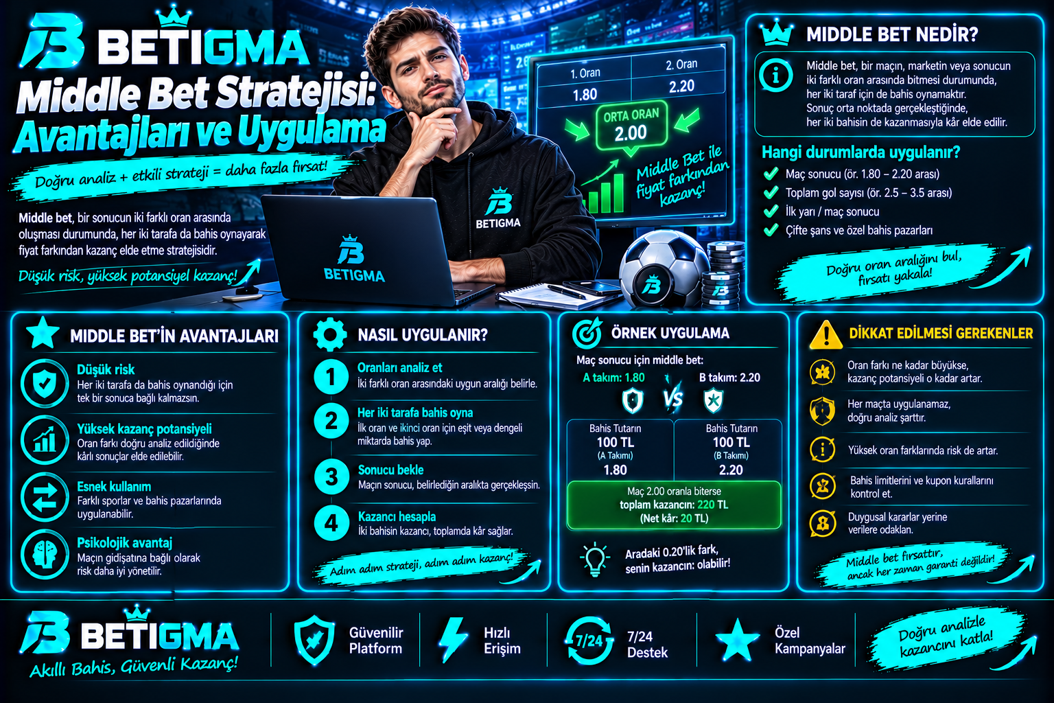 Betigma Middle Bet Stratejisi Avantajları